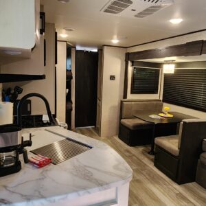 inside of an RV for rent